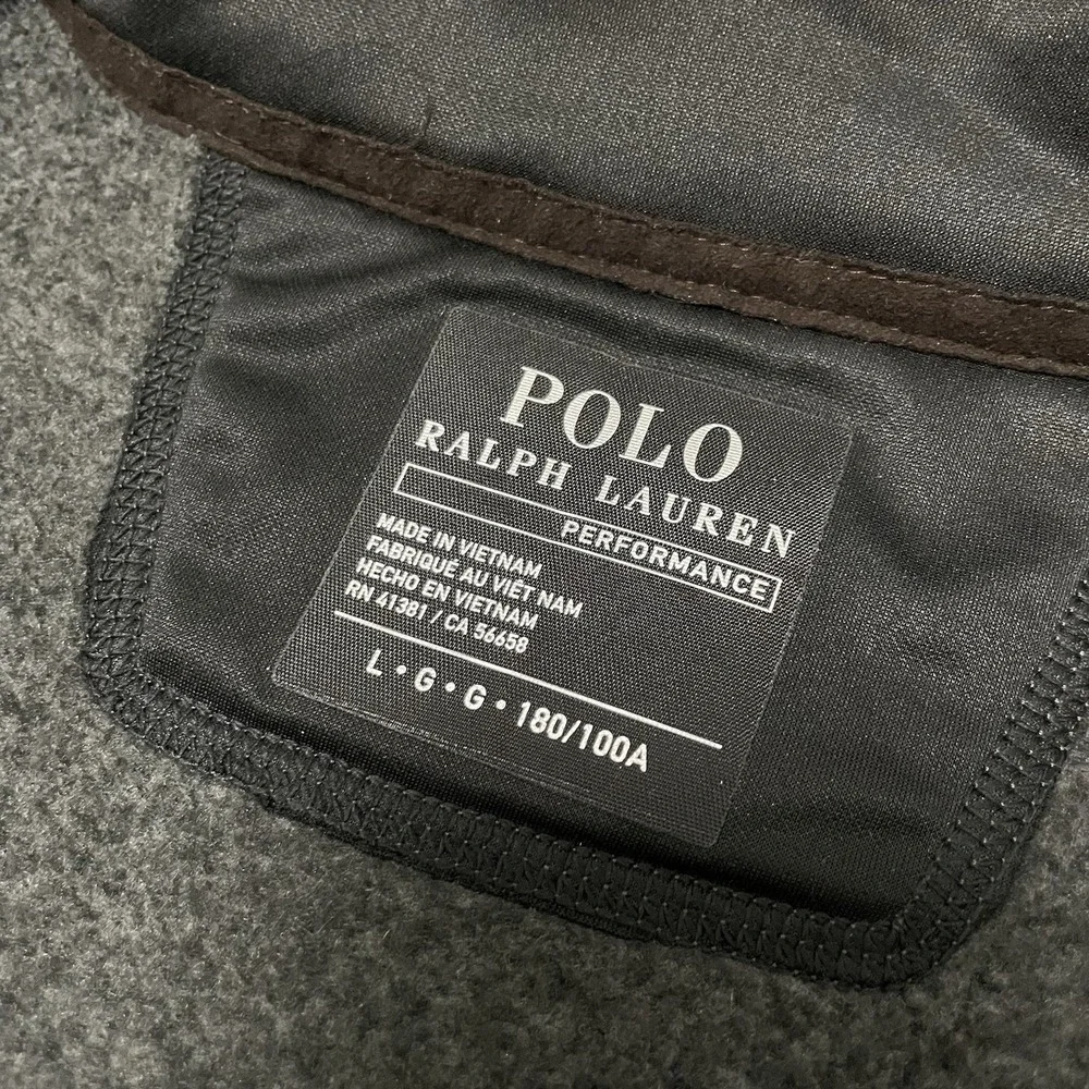 Polo Ralph Lauren Jacket Men's Large Gray Performance Fleece Better Sweater